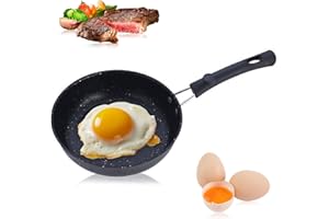 Jisrcha Padella, Padella A Induzione 12 Cm, Padella Antiaderente per Un Uovo, Padella Rivestita Resistente Al Calore, Padella in Ghisa con Manico, Padella per Fornello A Gas, Fornello A Induzione