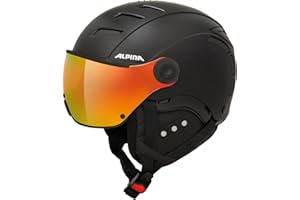 ALPINA JUMP 2.0 QV – bezpieczny, amortyzujący i indywidualnie regulowany kask narciarski dla dorosłych, czarny matowy, 59-61 cm