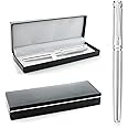 HPiano High precision silver fountain pen with Box, 13.5 cm, set for executives, classic, ink converter, Gift Boxed, Executive Fountain Pens, Luxury Collection, Business Pen, Calligraphy