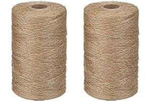 SPRIEßEN Cuerda de yute,2pcs/200 Metros, Cordel para Artes, Oficios industriales, Regalo, Cordel de Yute de Grosor Natural, Cuerda de Yute para Floristería, Decoración, Empaquetar Decoración