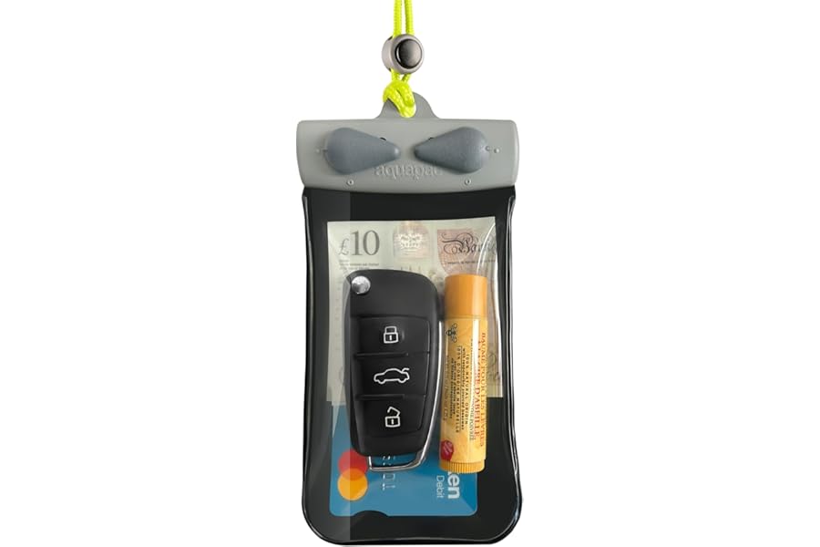 Aquapac Keymaster Waterproof Travel Case, Made in the UK, Carry Cord, Travel Essential, 5 Year Warranty, Eco Friendly, Watersports, Hiking, Mountain Biking, Running Accessory