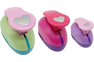 Eylkeup Stanzer Set Herz,3pcs Papierstanzer Stanzer Set Motivstanzer für Grußkarten Scrapbooking Geschenkanhänger Fotos Basteln (Zufällige Farbe)