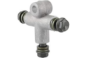 FICTORY Motocicleta ATV Hidráulico 3 vías, Conector de manguera hidráulica en T, Adaptador de manguera de aceite de freno hidráulico de 3 vías para motocicleta ATV camiseta de acoplamiento de tubo de 10mm