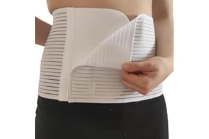 GYOUNG fascia addominale lombare bianca a strappo, guaina uomo donna contenitiva, panciera elastica post operatoria, contenimento ernia, pancera post parto, bustino, altezza 20 centimetri