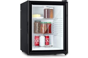 Klarstein Mini Frigo da Camera, Frigo Portatile da Camera, Frigorifero Piccolo da Ufficio, Mini Frigo Bar da Camera con LED, Ripiani Rimovibili, Mini Frigo Portatile Campeggio e Skin Care 12-18°C, 42L