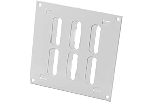 LIRAST 150x150mm / 6x6 inch White Metal Adjustable Ventilation Grille - Air Vent Cover Grill
