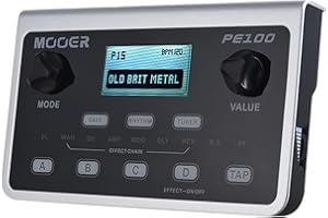 Nimomo MOOER - Pedalera Guitarra Electrica, PE100 Efecto de Guitarra eléctrica portátil con Ajuste Tambor AC100-240 V
