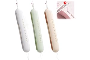 Roinaid 3 Stück Einfädelhilfe für Nähnadeln,Multifunktionales Fadeneinfädler für Nadeln,2-in-1 Nadeleinfädler Nahttrenner,Tragbar Needle Threader Seam Ripper,für Nähen Basteln Nähzubehör