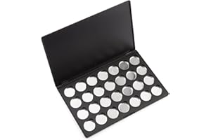 ‎ALLWON Allwon Leere Magnetische Lidschatten-Make-up-Palette mit 28 Stück 26mm runden Metallpfannen