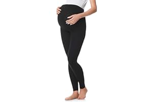 Be Mammy Lange Umstandsleggings aus Baumwolle Leggings für Schwangere Umstands Leggings Schwangerschafts Unterhosen mit Hoher Bund Weich und Elastisch BE20-230