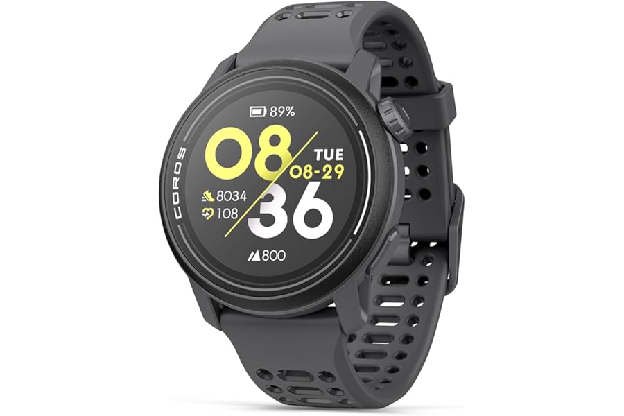 COROS PACE 3 GPS Sport Watch, Lightweight Running Watch, 17-Day Battery Life, Accurate GPS, Heart Rate Monitor, Navigation, Sleep Tracking, Training Plan, Run, Bike, and Ski (Black Silicone)