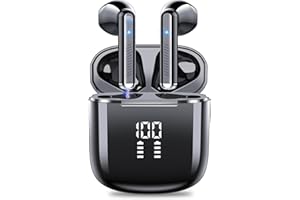 OYIB Ecouteurs Bluetooth sans Fil, Oreillette Bluetooth 5.3 sans Fil Stéréo avec ENC Réduction de Bruit Mic, 25H de Lecture Écouteur Bluetooth, IPX7 Étanches Casque Bluetooth pour Travail/Voyage