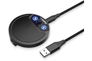 DigitalLife Micrófono de Conferencia USB (Omnidireccional) - Micrófono para PC en Reuniones en Línea (Sin Altavoz Incorporado, PC/Mac)