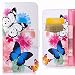 Produktbild Hülle Sony Xperia L2 Schutzhülle, Ougger Leder Tasche Beutel Flip Stehen Beutel Cover Weich Silikon Bumper Schale Handyhüllen Sony Xperia L2 mit ID Kartensteckplatz, Schmetterling Print