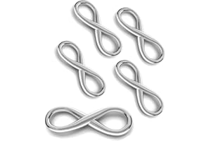 DIY925 5 Stück Verbinder Infinity Unendlichkeit 16.5mm 925 Sterling Silber Anhänger Charms in Juweliers- Qualität
