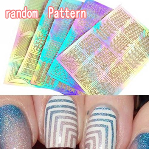 Nagelaufkleber Vinyls Nail Art Maniküre Spitzen Schablone DIY Stanz Werkzeuge Zufallsmuster - 2