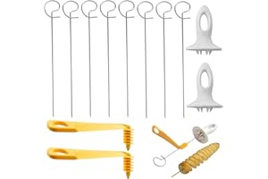 YCHYAN 12 Pezzi Taglia Patate a Spirale, Spiralizzatore per Patate, può Essere Utilizzato per Preparare Torre di Patate, Adatto per Il Campeggio all'aperto, Non è Facile Ferirsi Le Mani