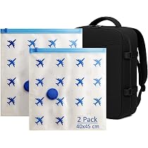 Lavatelli Zaino Sottovuoto 40x30x20 Cm Ryanair - Con Pompa USB-C E 2 Sacchetti Travel, Bagaglio A Mano Low Cost