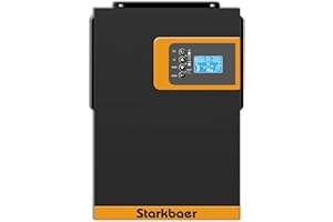 Starkbaer 3KW Hybrid-Wechselrichter, netzunabhängiger Reiner Sinus-Solarwechselrichter, 24V DC zu 230V AC, mit 80A MPPT Solarladeregler, für Blei- und Lithiumbatterien (3KW24V)