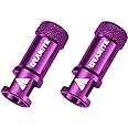 Granite Juicy Nipple Valve Cap with Valve Core Removing Function, Easy to Use Bike Tyre Caps Dust Covers, Durable Alloy Tyre Valve Cap (Purple)