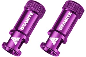 ‎GRANITE Granite Juicy Nipple Ventilkappen mit Ventilkernentfernungsfunktion, Einfach zu verwendende Fahrradreifen-Schutzhüllen (Lila).