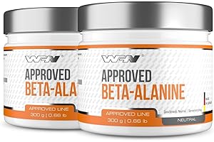 ‎WORLD'S FOOD NUTRITION WFN Approved Beta-Alanine - Reines Beta Alanin Pulver - 2x 300g - Vegan & Hochdosiert - Pures Pulver ohne Zusätze - 200 Portionen - Made in Germany - Extern laborgeprüft