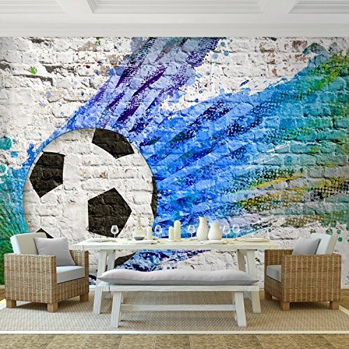 Fototapete Fussball 352 x 250 cm – Vliestapete – Wandtapete – Vlies Phototapete – Wand – Wandbilder XXL – !!! 100% MADE IN GERMANY !!! Runa Tapete 9021011a - 2