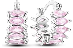 NARMO Orecchini per le Donne 925 Sterling Argento Colorato Cuore Hoops Piuma Hoop Croce Hoop Piccolo Hoop Orecchini Huggie Orecchini per le Donne Hoop Orecchini