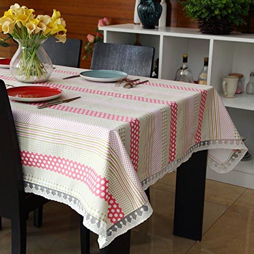 Pastoral Point Small Fresh Table Cloth,Fabric Lace Side Tablecloth,Pure Cotton Table Tablecloth-B 140x140cm(55x55inch)