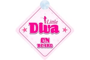 mybabyonboard UK Little Diva on Board Car Sign for Children/Baby Girls Non Personalised Character Theme