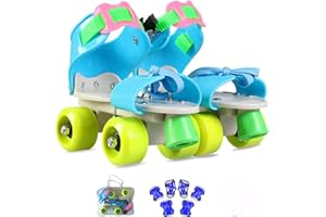 QIANG Roller Skates Kids Girls, Adjustable Toddler Tri Skates for Children Boys Roller Boots Shoes for 2-6 Years Old with Helmet Protective Gear Set