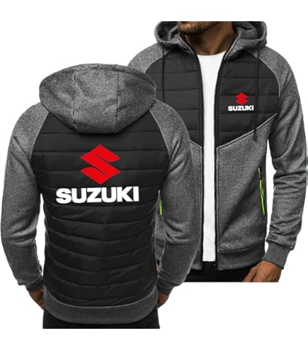 SPONYBORTY Vestes Imperméables Pour Hommes Ensemble De Survêtement Su-ZUki Costume De Jogging En Plein Air Pull à Capuche + Pantalon Ensemble D'alpinisme Décontracté Sweat/b5/XXL