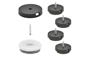 WAGNER QuickClick® Felt glides furniture glides chair glides I 4pcs. set to screw on I 4x base+screw+interchangeable glide insert - wool felt ULTRASOFT - diameter Ø 30 mm - Made in Germany - 15808600