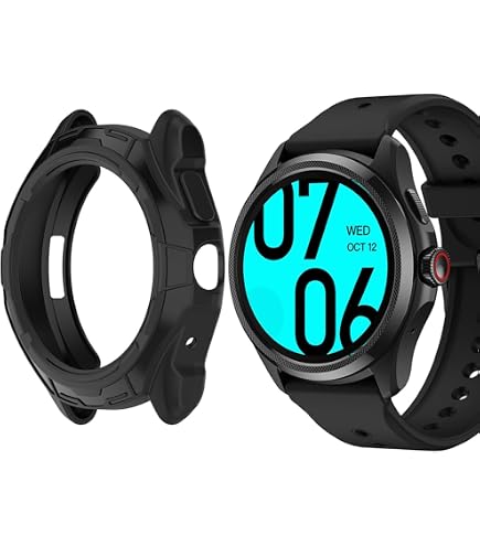Funda Protectora Para Ticwatch Pro 5 - Incluye Protector De Pantalla Y Marco Rígido, Color Negro
