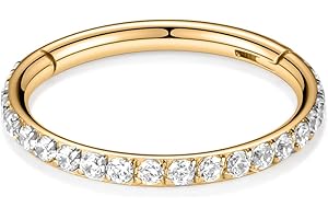 Opal CZ Conch Hoop Ring Septum Schmuck Türkis Nahtloser Clicker Ring Daith Ohrringe Chirurgischer Stahl Turm Tragus Conch Piercing Schmuck Kleiner Hoop Ohrring Nasenring 20G 18G 16G 14G 12G