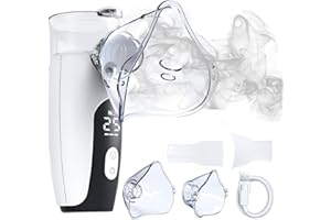 UCMDA 4 in 1 Nebuliser Machine for Adults &Kids, Portable Nebuliser and Eye Steamerfor Adults, LED Display & Timing Function,3 Adjustable Rate, Silent Mode, Easy Clean,Leak-Proof