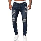 Red Bridge Pantalones Rotos para Hombres Vaqueros Denim Negro Jeans:  Amazon.es: Ropa