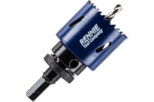 RENNIE TOOL COMPANY 55mm Hole Saw Bi-Metal With Arbor And Pilot Drill For Drilling/Cutting Wood, Plastic, Metal Sheet, Stainless Steel, Pipes, Drywall, Circular Holesaw Set M35 5% Cobalt Bi Metal Hole Cutter