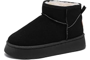 Rumkok Stivali Donna Caldo Stivali Da Neve Donna Comode Scarpe Da Neve Pelliccia Stivali Invernali Impermeabili Stivaletti Con Pelo Breve Moda