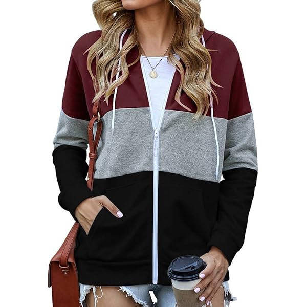 Felpa Con Zip E Cappuccio Donna - Cotone E Poliestere, Tasche, Casual - Foto 6