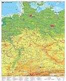Image de Deutschland physisch Wandkarte / Poster