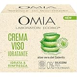 Omia - Crema Viso Idratante all'Aloe Vera del Salento, Idrata e Rinfresca la Pelle del Viso, Senza Siliconi e Coloranti, Adat