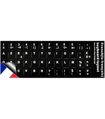 Lacerto® | 15 x 15 mm Franse stickers voor pc/laptop & notebook toetsenborden met mat krasbestendig laminaat | Autocollants Clavier français AZERTY | French Keyboard Stickers | Kleur: zilver