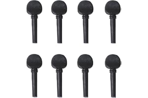 Yootones Lot de 8 chevilles d'accordage en bois pré-percées pour violon 4/4 Noir