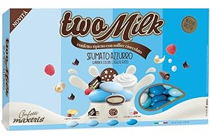 Confetti Maxtris Two Milk Sfumato Azzurro Scatola 1 Kg, Assortito