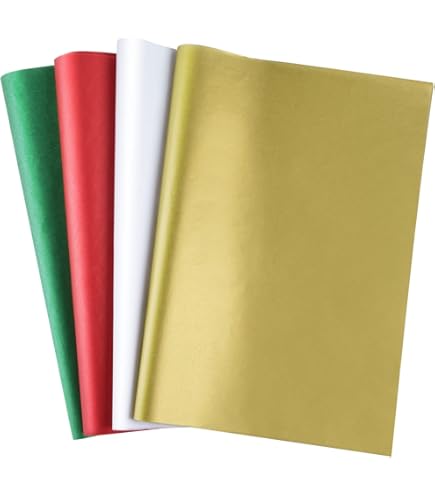 Feuille De Soie Noel Lot De 7 Feuilles Papier De Soie Noël Kraft - 74x50cm - Emballage Cadeau Déco - 7 Styles Festifs Papier De Soie Décoratif