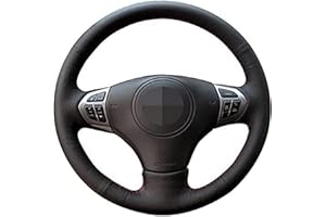KEADSMK Funda para Volante, para Suzuki Grand Vitara 2007-2013, Funda para Volante de Coche de Cuero Negro Cosida a Mano DIY