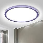 LQWELL® Lámpara de Techo LED Lámpara de Techo, IP44 Lámpara de Baño Impermeable Redonda Plana 18W 6000K 1600LM Delgada para S