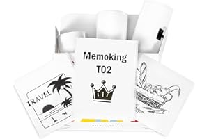 Memoking T02 Thermal Pocket Printer HD Paper, Sticky 53 mm für Journal Photo Texts Study Notes, To-DO-List and More, 3 Rollen