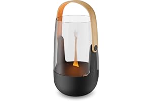 ‎STADLER FORM Stadler Form Aroma Diffuser & Laterne Sophie, für drinnen und draussen, verströmt ätherische Öle nach Wahl, beleuchtet mit Flammen-Effekt, im Akkubetrieb bis 11 h, schwarz mit Bambus-Griff